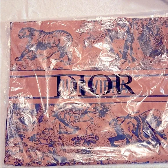 Authentic new Christian Dior Dioriviera pink Cloth Linen Tote Bag - Picture 2 of 3